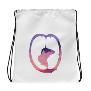 GamerGrindCo Elite Drawstring Bag White