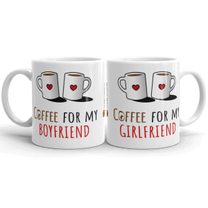 Coffee for my Boyfriend & Girlfriend couples mugs bundle