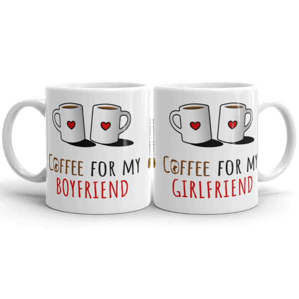 Coffee for my Boyfriend & Girlfriend couples mugs bundle