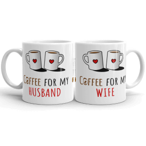 Coffee for my Husband & Wife couples mugs bundle